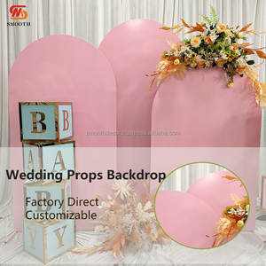 ฉากตกแต่งงานแต่งงานรูปทรงเรขาคณิตสีทอง/สีเงิน ดีไซน์กระจกสแตนเลส พร้อมผ้าม่านและกรอบดอกไม้ติดผนัง - Product Image 2