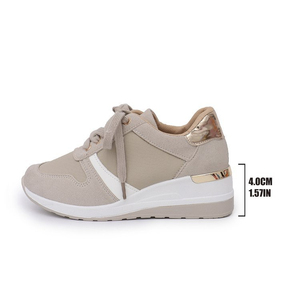 Zapatillas Deportivas con <span class=keywords><strong>Plataforma</strong></span> de Goma y Cordones, Decoración Metálica, Diseño de Parches en PU, Estilo 2026, para Mujer, Uso Diario, Casual y al Aire Libre - Product Image 5