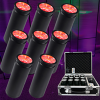 RGBWA UV 6in1 Sans Fil Télécommande LED Projecteurs RF Télécommande Sans Fil DMX Batterie 15W Batterie Mariage DJ Uplights