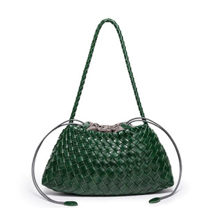 Bolso de Hombro Cruzado de PU para <span class=keywords><strong>Mujer</strong></span> con Cordón Trenzado, Bolso de Mano de Moda con Logotipo Personalizado, Bolso Tote de PU Tejido - Product Image 4