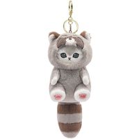 Dessin animé Mofusand chat Fushandi requin travesti raton laveur écureuil Panda porte-clés mignon jouet en peluche
