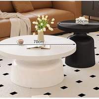 Ensemble de table basse moderne pour la maison, couleur crème, style minimaliste italien, design de table centrale pour le salon