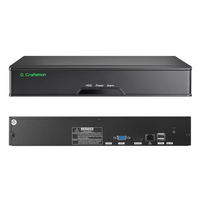 GR-N8016H2(N/A) GCraftsman NVR 4K 8MP 16 canaux prenant en charge 2 disques durs SATA avec application HiEasy, caméra de sécurité IP CCTV, fonction IA intelligente