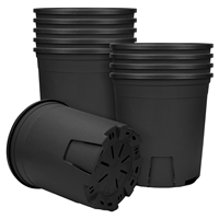 Pots en plastique écologiques résistants aux intempéries, noirs, en gros, pour jardin, usage extérieur, roses, légumes/fleurs