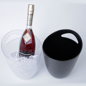 3.5L bar bên bia rượu sâm banh đám cưới rượu vang PS xô đá tam giác Acrylic Xô đá có tay cầm - Product Image 5