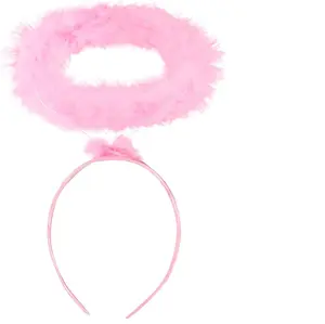 Anjo Headbands Pena Anjo Headband Pink Halo Hair banda Halloween Traje De Natal Coroa Acessório