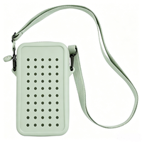 Chinfai Nouvelle Tendance Mode Mini Sac Téléphone Portable pour Femme en Silicone Sac de Rangement pour Téléphone Portable Sac Bandoulière pour Téléphone Portable Femme Sac Jibbitz