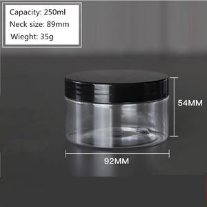 89mm calibre 200ml 250ml 300ml 400ml 500ml 600ml 800ml1000ml de plástico transparente para mascotas tarro de comida de envases de frasco con tapa de tornillo - Product Image 2