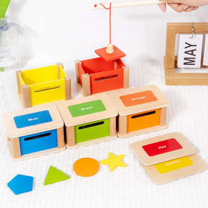 Caja de Pesca de Madera Montessori Personalizada para Bebés, Clasificación de Colores, Monedas, Juguete Educativo Temprano para el Desarrollo Cognitivo de Niños - Product Image 4