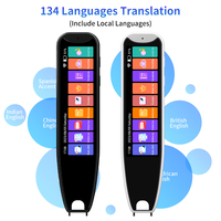 Stylo traducteur intelligent portable, écran tactile IPS, traduction vocale en 134 langues, appareil de traduction par scan, blanc + noir, Wi-Fi, MP3