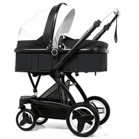 Poussette bébé réversible 2 en 1, pliable, pour paysage haut ou bas