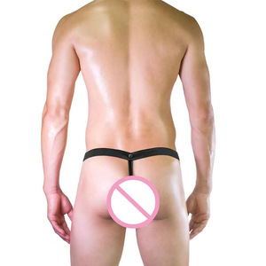 Sous-vêtements string en similicuir pour homme, taille basse, noir, spandex, sexy - Product Image 5