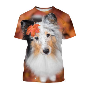 Camiseta con Estampado Digital 3D de Perro Sheltie para Hombre y Niño 2022 <span class=keywords><strong>Border</strong></span> <span class=keywords><strong>Collie</strong></span> Unisex Personalizada con Estampado Completo OEM y ODM - Product Image 2