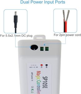 Lampu <span class=keywords><strong>LED</strong></span> SP105E nirkabel Bluetooth Magic Dream Color lampu <span class=keywords><strong>LED</strong></span> <span class=keywords><strong>Controller</strong></span> DC5V ~ 24V lampu modul piksel <span class=keywords><strong>Strip</strong></span> <span class=keywords><strong>LED</strong></span> yang dapat diprogram - Product Image 3