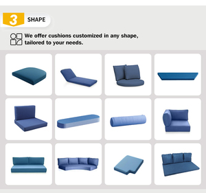 Cojín de Sofá para Exteriores de 2 Piezas, Personalizable, con Múltiples Materiales Exteriores, Color Resistente al Agua, Funda Extraíble, Espuma Viscoelástica 100% - Product Image 6