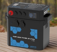 Generador Solar Portátil de 12V y 2000W con Batería LiFePO4, MPPT, Onda Sinusoidal Pura, Impermeable, Estación de Energía de Respaldo para RV y Automóvil