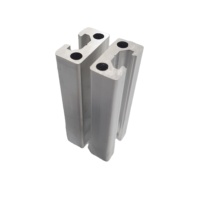 Profils d'extrusion en aluminium 6063 sur mesure, profilés de cadre en aluminium anodisé avec service de fraisage CNC, perçage et soudage