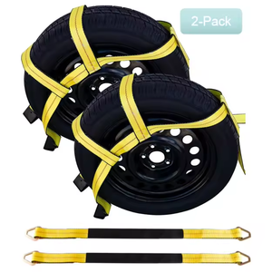 Sangles de remorquage Gyatso 100 % polyester avec crochets plats et système de fixation à cliquet, charge maximale de 50 lb pour modèles AC ACE 1998-2016 - Product Image 1