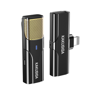Kakusiga Rechargeable <b>Wireless</b> <b>Microphone</b> With Lightning Connector For Mobile Recording - Product Image 1