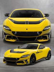 Kit carrosserie en fibre de carbone pour <span class=keywords><strong>Ferrari</strong></span> F8, style KEYVANY, avec spoiler avant et diffuseur, kit carrosserie amélioré pour F8 - Product Image 2