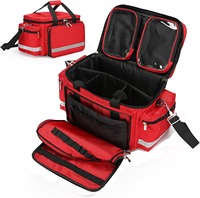 Sac médical vide, trousse de premiers secours, sac pour infirmière à domicile, sac de rangement vide pour premiers secours avec séparateur amovible