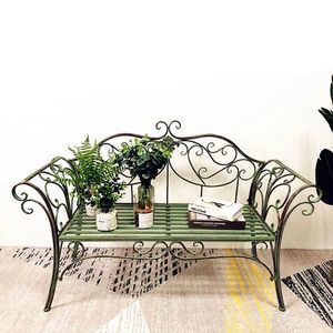 <span class=keywords><strong>Banc</strong></span> de jardin en métal blanc orné, style <span class=keywords><strong>vintage</strong></span>, en <span class=keywords><strong>fer</strong></span> <span class=keywords><strong>forgé</strong></span>, pour patio, cour et véranda, assise confortable - Product Image 5