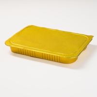 Große PP-Deckel Einweg-Aluminiumfolie Goldene Zinnfolie Mikrowellengeeignete Lebensmittelbehälter Truthahn-Schalen Bratpfannen Dampfgarer Catering