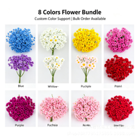 Fleurs artificielles réalistes de Gypsophile multicolores en soie, bouquet factice pour mariage, décoration de maison, fête, centres de table DIY