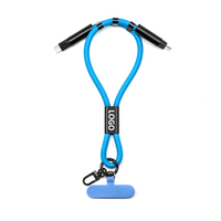 Cable de Carga para Teléfono con Correa de Muñeca, Cable USB C, Cables USB C a USB C PD60W, Correa de Muñeca para iPhone y Teléfonos Android