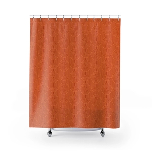 <span class=keywords><strong>Rideau</strong></span> <span class=keywords><strong>de</strong></span> <span class=keywords><strong>Douche</strong></span> Imperméable en Tissu 100% Polyester Orange Brûlé à <span class=keywords><strong>Motif</strong></span> Géométrique Circulaire, Style Bohème Abstrait, Vente en Gros - Product Image 2