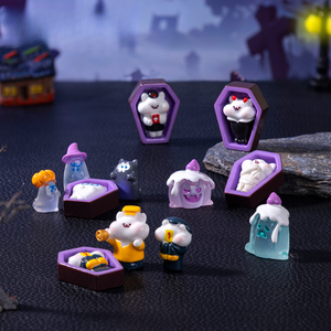 Nueva Muñeca Taoísta Zombi de Halloween de Weijs, Muñeca de Resina de Dibujos Animados Pintada a Mano, Lindos Accesorios Decorativos DIY, Mini Adornos para Micro-paisajes - Product Image 1