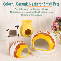 Niche en céramique pour hamster, nid d'été rafraîchissant, maison de glace pour petits animaux, pour hamster syrien et rat de compagnie, décoration de cage