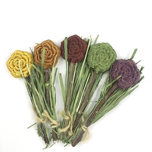 Timothy herbe sucette en forme de fleur lapin friandises pour <span class=keywords><strong>Hamster</strong></span> friandises lapin sain mâcher jouet animal lapin collations - Product Image 3