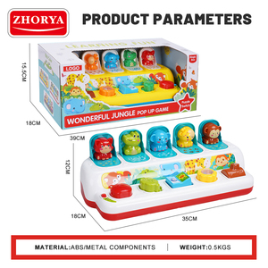 Jouet éducatif Montessori en plastique pour bébé Zhorya Animal Button <span class=keywords><strong>Popup</strong></span> Hide and Seek, développe la motricité fine - Product Image 6