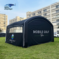 Tente d'intérieur d'auvent de joint d'air de boîtier de simulateur de golf de publicité de N-forme de TPU pour le modèle de simulateur de golf