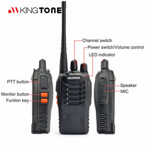 Baofeng-walkie-talkie bf88s, 400-470MHZ, 16 canales, baofeng <span class=keywords><strong>888</strong></span>, <span class=keywords><strong>bf</strong></span> 888s, uhf, 5 vatios, radio portátil, 2 uds. - Product Image 4