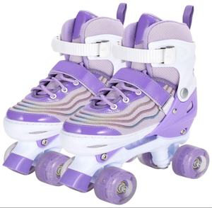 <span class=keywords><strong>Patines</strong></span> de <span class=keywords><strong>Ruedas</strong></span> de <span class=keywords><strong>4</strong></span> <span class=keywords><strong>Ruedas</strong></span> <span class=keywords><strong>para</strong></span> Hombre y <span class=keywords><strong>Mujer</strong></span>, <span class=keywords><strong>Patines</strong></span> Quad con Luces Intermitentes, Marco de Aleación de Aluminio y Material de Rueda de PU - Product Image 2