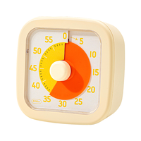 Timer Visual 60 menit operasi senyap, alat pembelajaran perlengkapan sekolah rumah, Timer pertemuan meja anak-anak, Timer dapur plastik