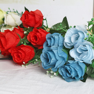 Fiori Artificiali in Seta, Rose Profumate alla Pesca Colorate, Bouquet di Fiori Finti di Alta Qualità, Aspetto Premium - Vendita all'Ingrosso dalla Fabbrica, Pronti all'Uso - Product Image 3