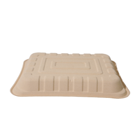 Assiette de voyage personnalisée 64oz 1900ml en bagasse de canne à sucre, jetable, biodégradable, imperméable, résistante à la graisse, alimentaire et compatible micro-ondes