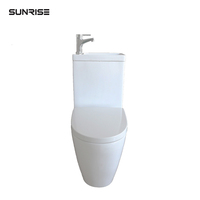 Ensemble de toilette moderne en céramique blanche pour salle de bain et bassin à économie d'eau toilettes éviers wc p piège à lavage ensemble de toilette et lavabo deux pièces