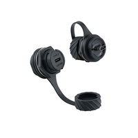 Connecteur étanche Lshitech IP67 Type-C mâle/femelle, adaptateur 1m avec boîtier en nylon pour montage sur panneau, pour applications automobiles, électriques et de données