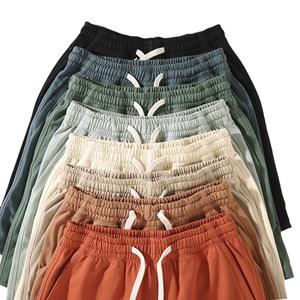 Gym Wear Custom Design Distressed French Terry Polyester + Cotton Solid Casual Breathable <b>Men's</b> <b>Shorts</b> - Product Image 2