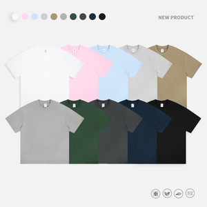 T-shirt da uomo in cotone 26SS stile streetwear <span class=keywords><strong>giapponese</strong></span>, pesante 310G, con motivo sulle spalle, vestibilità ampia, a maniche corte - Product Image 1
