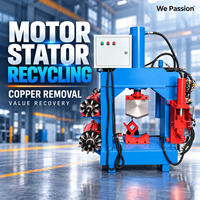 Machine de recyclage de stators de moteurs WP-M5, extracteur hydraulique de bobinages en cuivre 5 en 1, 7,5 kW, 200 pièces/h