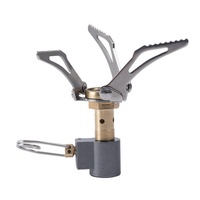 Réchaud de camping portable en alliage d'aluminium, réchaud de poche pliable multifonction pour pique-nique et camping