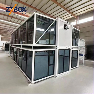 Casa Contenedor Expandible de 2 Pisos y 40 Pies, Villa Modular Prefabricada con Pared de Vidrio para Unidad Comercial <span class=keywords><strong>en</strong></span> EE. UU. y Australia - Product Image 1