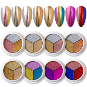 Poudre de chrome pour ongles, 8 couleurs métalliques de luxe, effet miroir magique, gel de polissage pour nail art - Product Image 5