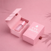 Boîte à gouttes pour les yeux rose personnalisée Kexin, boîte d'emballage en papier rigide de qualité supérieure avec fermeture magnétique pour flacon de sérum cosmétique, boîte cadeau