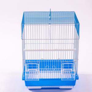 Small <b>Bird</b> Cage Parrots Pigeons Cage White Blue Yellow <b>Pet</b> House Plastic Cage Crate Enclosure with Easy Clean Tray for <b>Birds</b> - Product Image 3